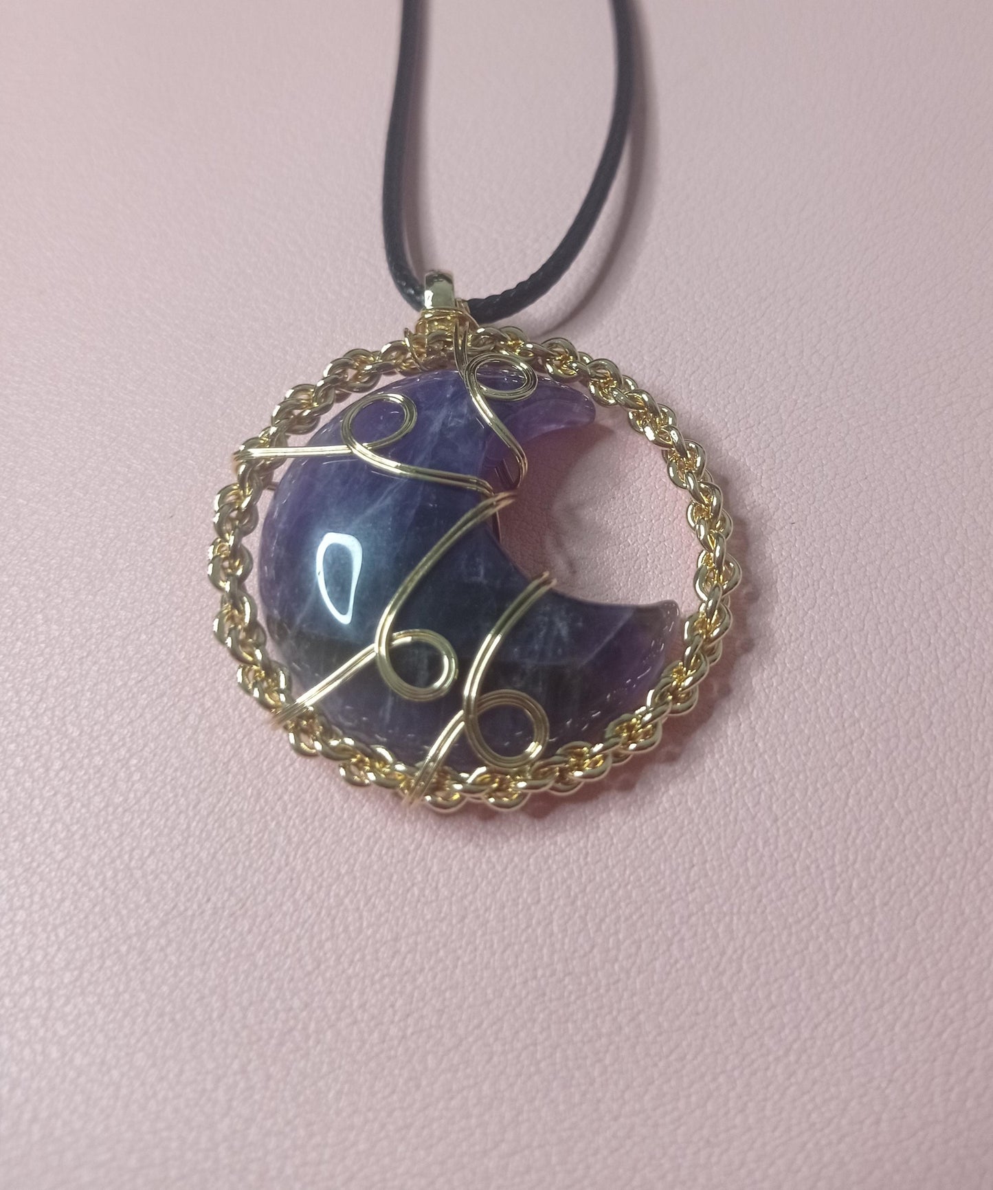 Amethyst Moon Necklace