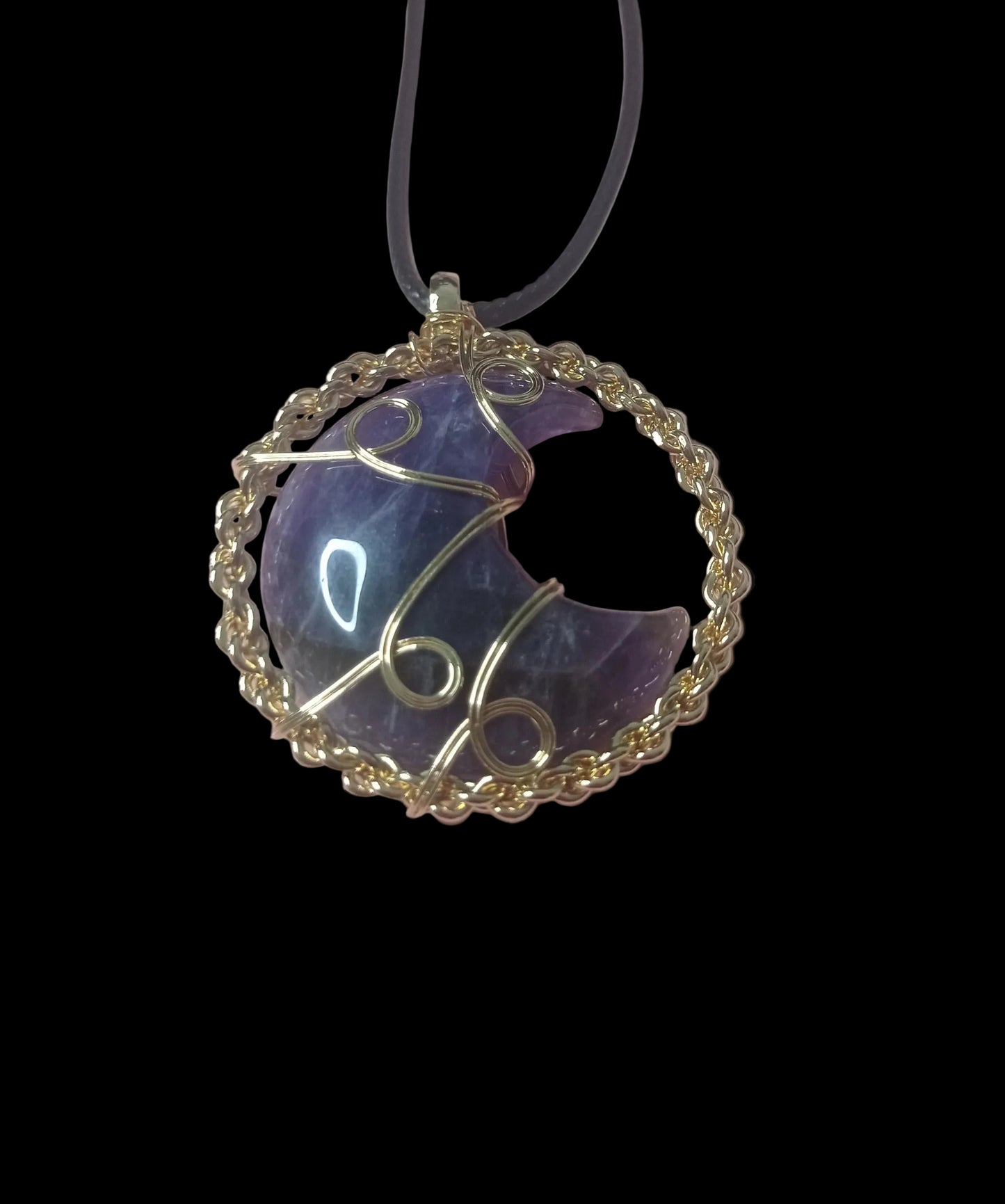 Amethyst Moon Necklace