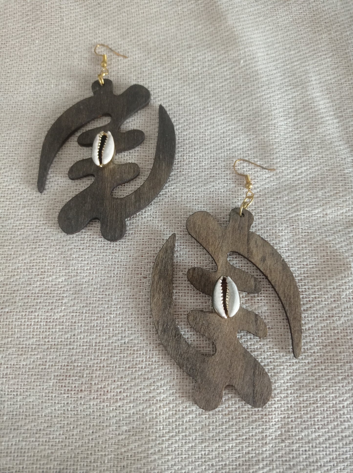 Gye Nyame Cowrie Earrings