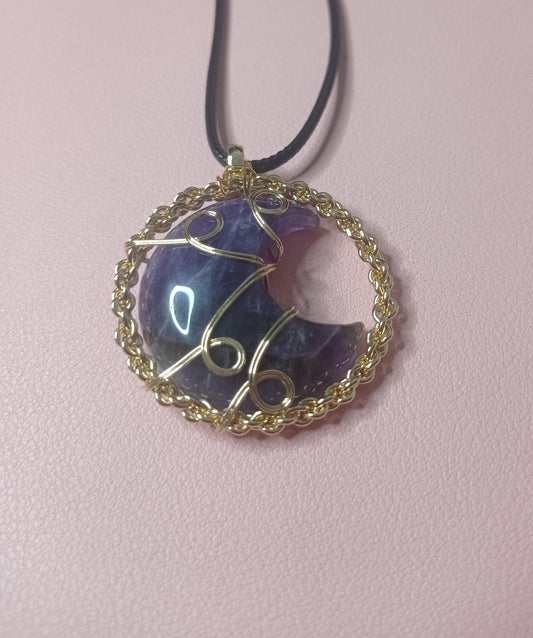 Amethyst Moon Necklace