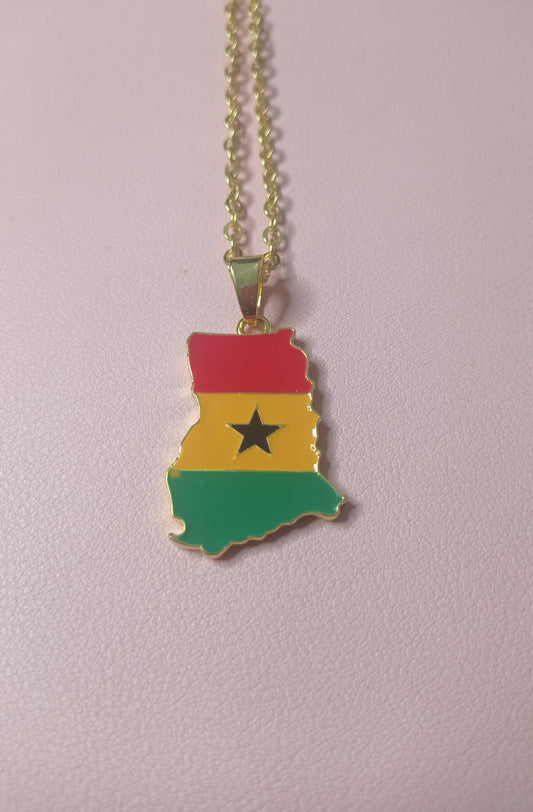Ghana Flag Necklace